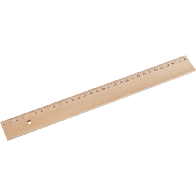Liniaal hout 30 cm zonder inleg