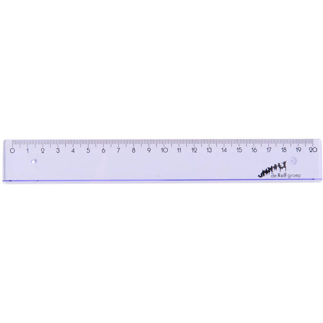 Liniaal plastic 20 cm, 20 stuks