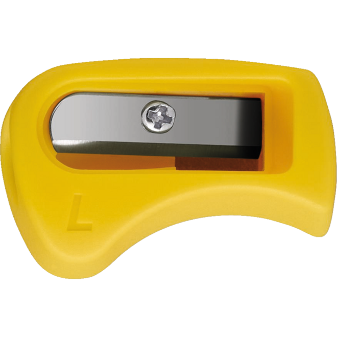 Puntenslijper links STABILO EASYgraph en EASYcolors geel