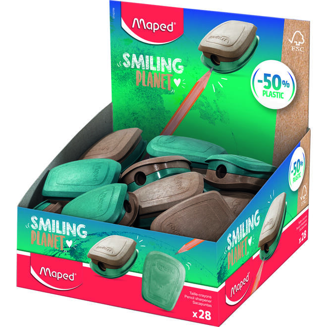 Puntenslijper Maped Smiling planet tonmodel 1-gaats
