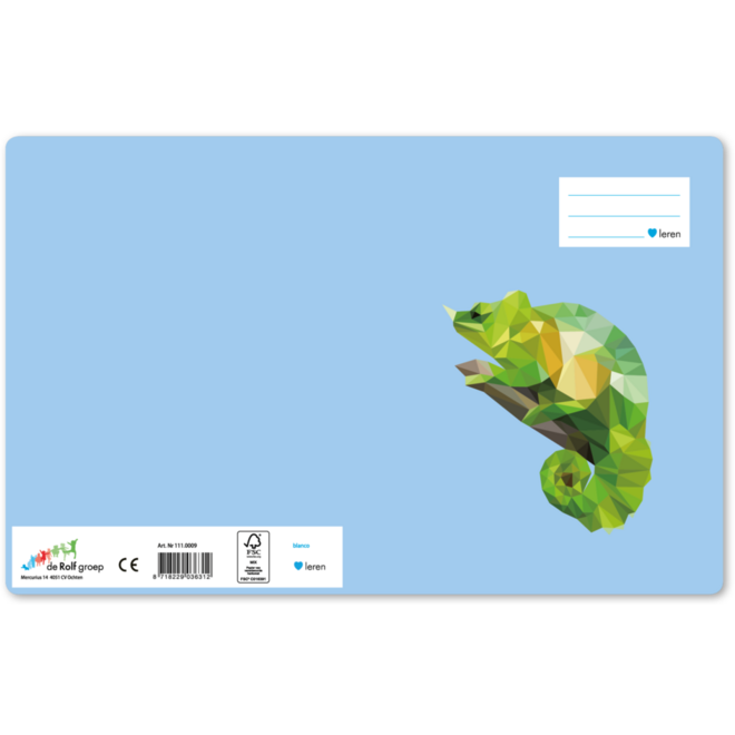 Tekenschriften blanco, geo dieren, 16,5 x 21 cm, 120 gr