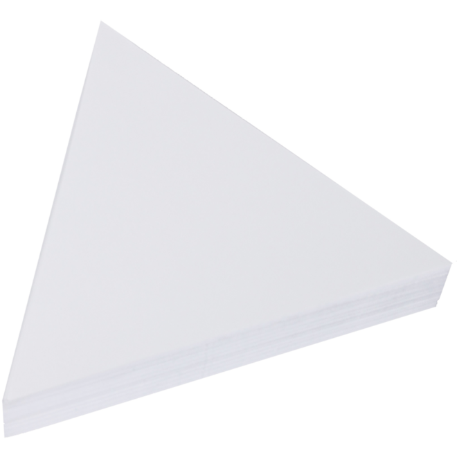 Tekenpapier driehoek 20 cm wit 250 vel, 120 grs.