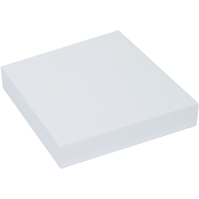 Tekenpapier vierkant 20 cm wit 250 vel, 120 grs.