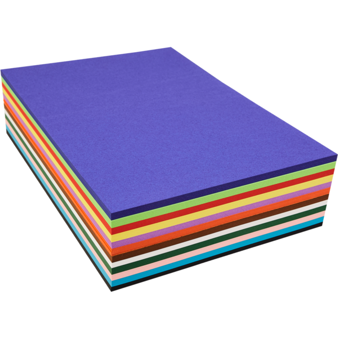 Tekenpapier Maskarade 23x33 cm 12 kleuren ass. 480 vel, 120 grs.