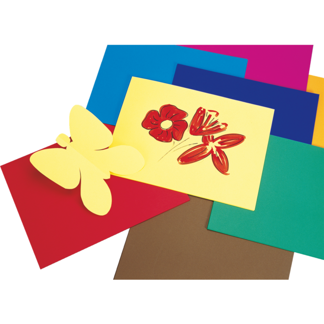 Tekenpapier dixtint 24,5 x 33,5 cm 10 kleuren 200 vel, 120 grs.