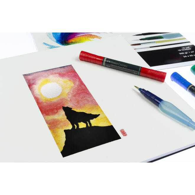 Aquarelpapier A2 roomwit 300 gram, 12 vel
