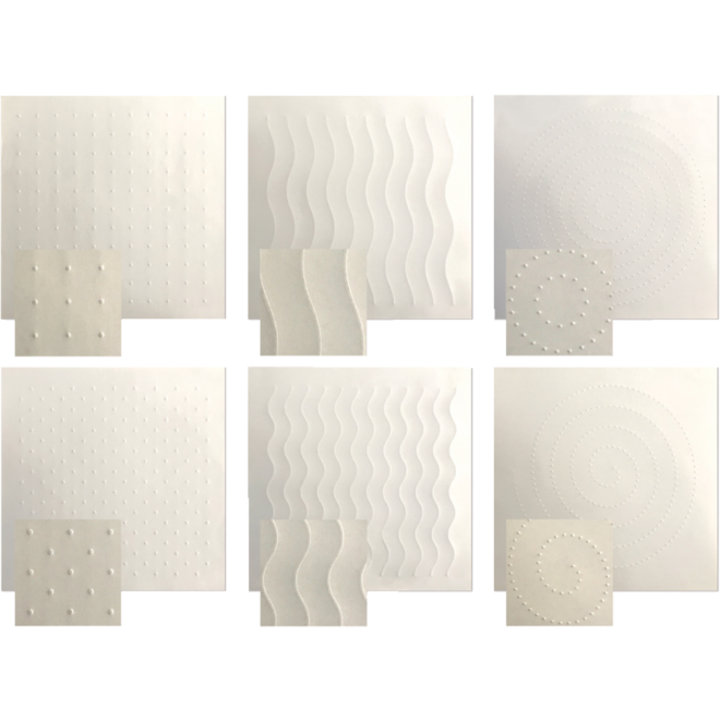 Sensorisch papier 30 x 30 cm, 36 vel