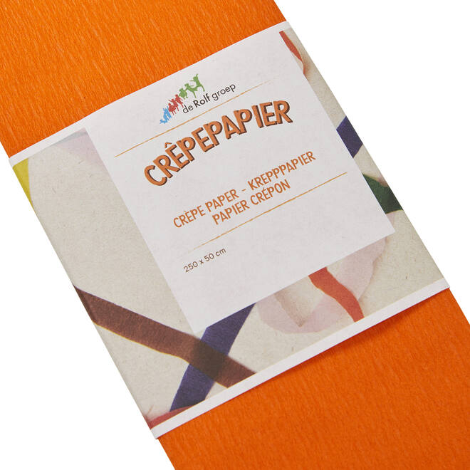 Crêpepapier oranje 250 x 50 cm