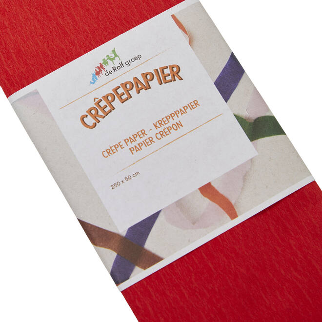 Crêpepapier rood 250 x 50 cm