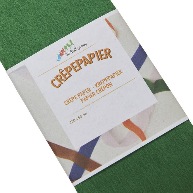 Crêpepapier donkergroen 250 x 50 cm
