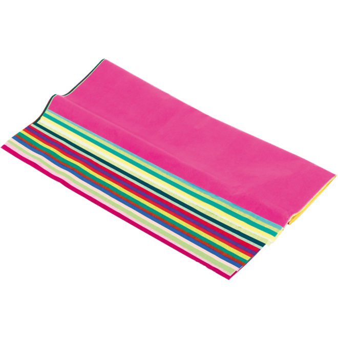 Zijdevloeipapier 50 x 70 cm 12 kleuren, 24 vel