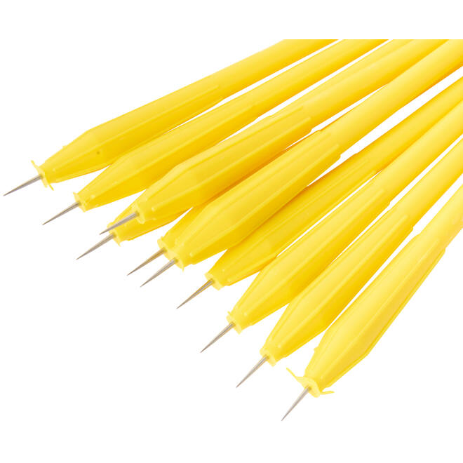 Prikpennen lengte 14 cm geel 10 stuks