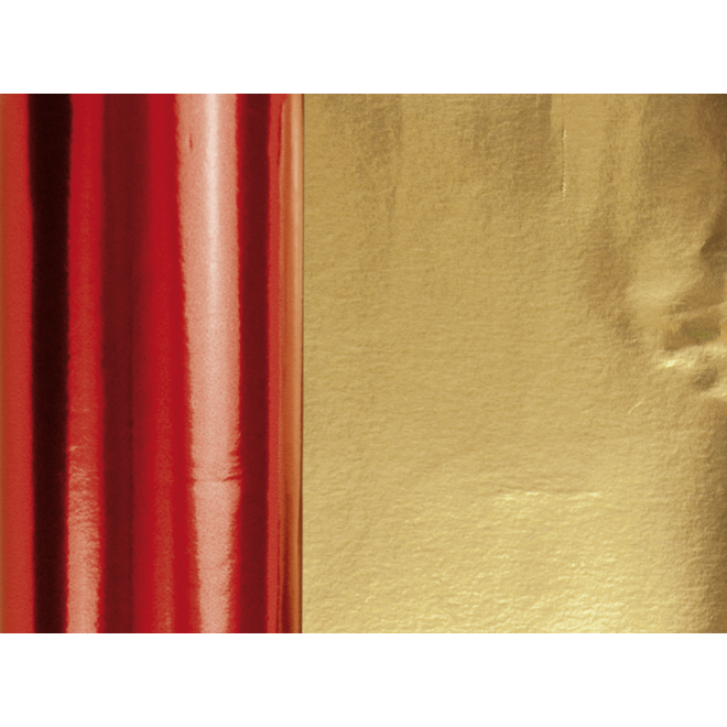 Aluminiumfolie goud/rood 50 cm x 10 meter