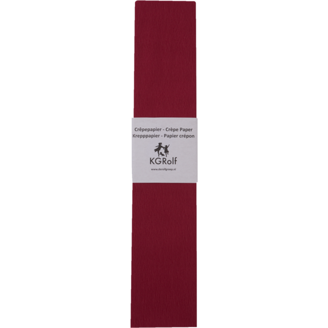 Crêpepapier donkerrood 250 x 50 cm