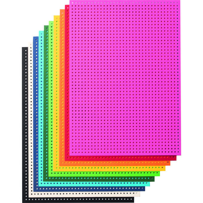 Borduurkarton 17,5 x 24,5 cm 10 kleuren, 40 vel