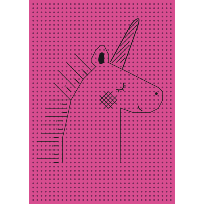 Borduurkarton 17,5 x 24,5 cm 10 kleuren, 40 vel bedrukt