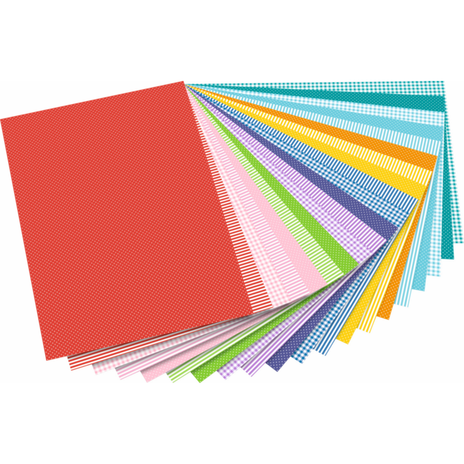 Patroonpapier Basics 24 x 34 cm 20 vel, 270 grs.