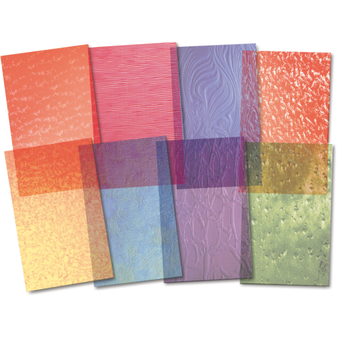 Vliegerpapier matglas assorti 14 x 22 cm, 24 vel