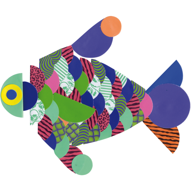 Plakfiguren cirkels pop-art assorti, 500 stuks