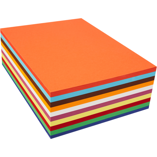 Flowery karton 21  x 29,7 cm, A4 250 vel 10 kleuren ass. 290 grs.