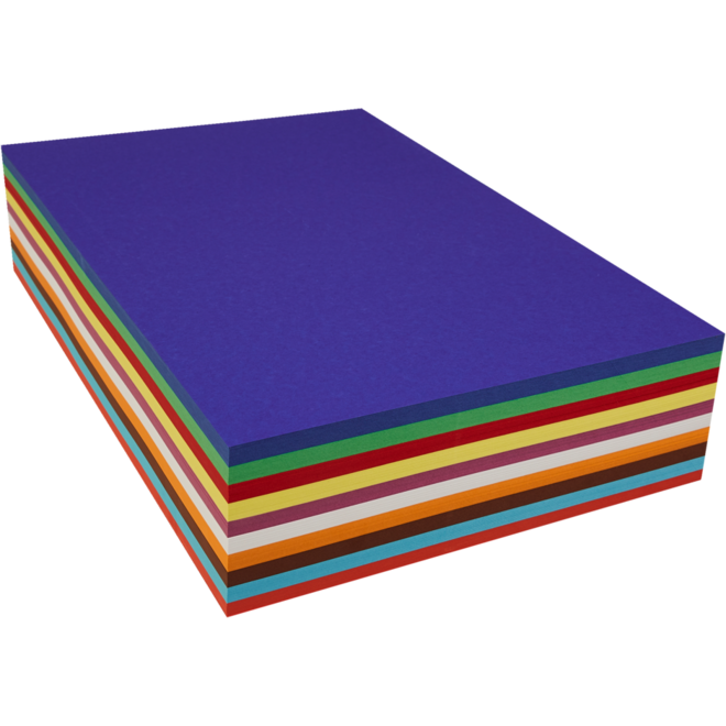 Flowery karton 29,7 x 42 cm 250 vel 10 kleuren ass. 290 grs.
