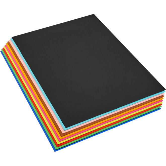 Handarbeidkarton 50 x 70 cm 100 vel 10 kleuren, 140 grs.