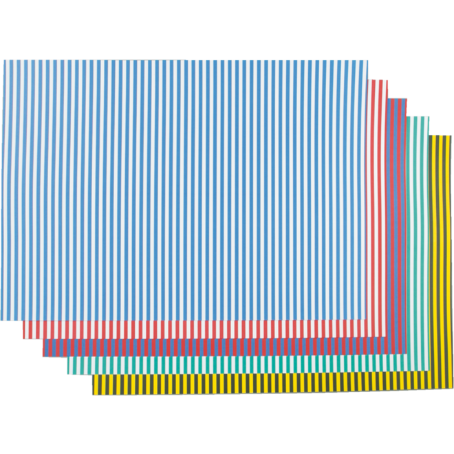 Streepjeskarton 50 x 70 cm 10 vel ass. 300 grs.