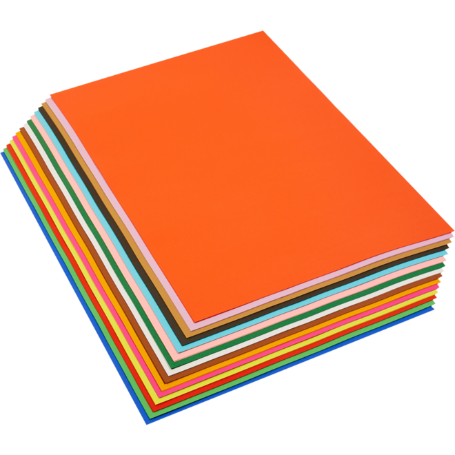 Dun Engels karton 50 x 70 cm 90 vel, 15 kleuren ass. 140 grs.