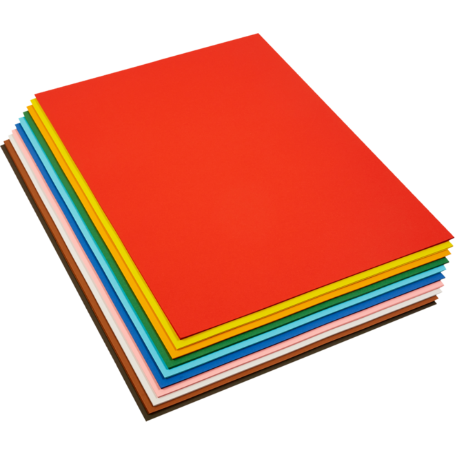 Engels karton 50 x 70 cm 100 vel 10 kleuren ass. 220 grs.