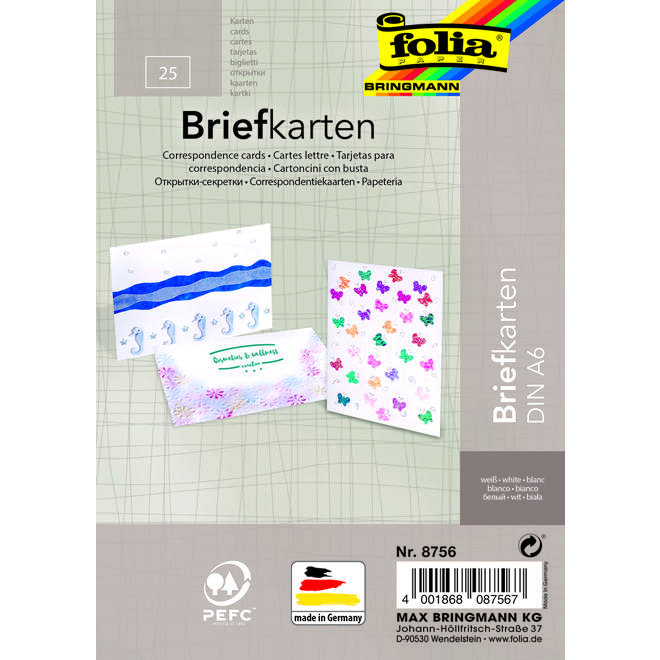 Wenskaarten/Ansichtkaarten A6 120 gr. 25 stuks