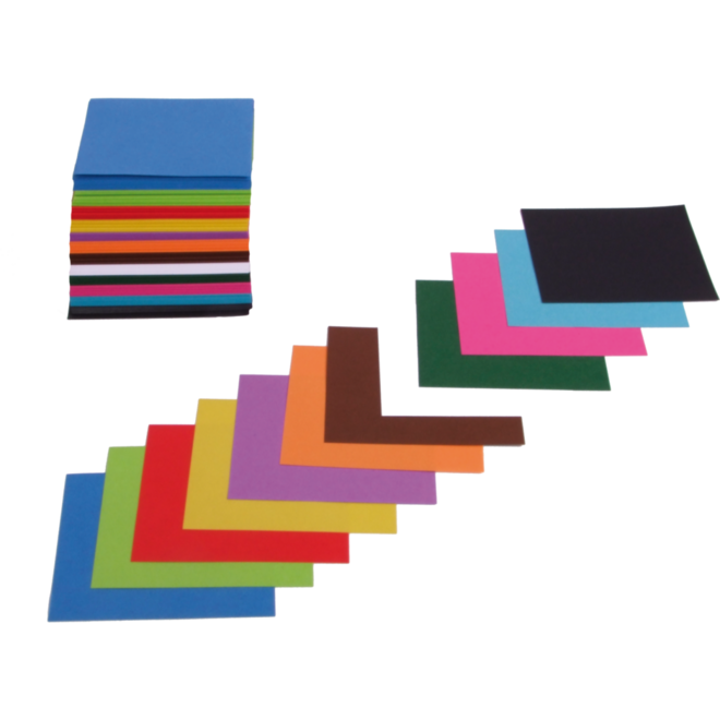 Vouwbladen  8 x  8 cm 60 grs 12-kleuren 480 vel