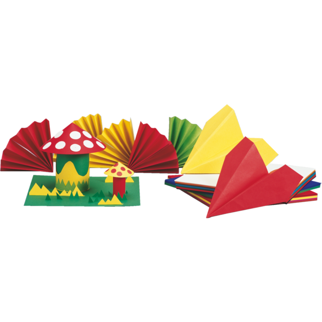 Vouwbladen  8 x  8 cm 60 grs 12-kleuren 480 vel