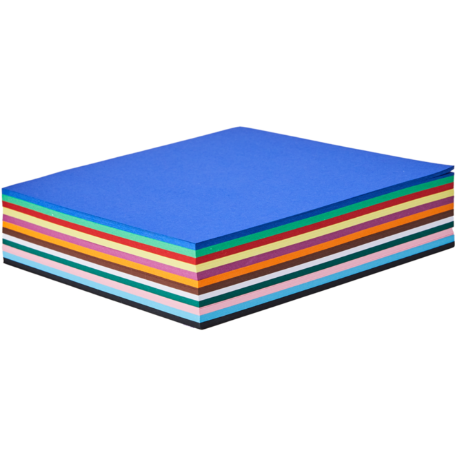 Vouwkartons 12 x 12 cm 140 grs 12-kleuren 240 vel