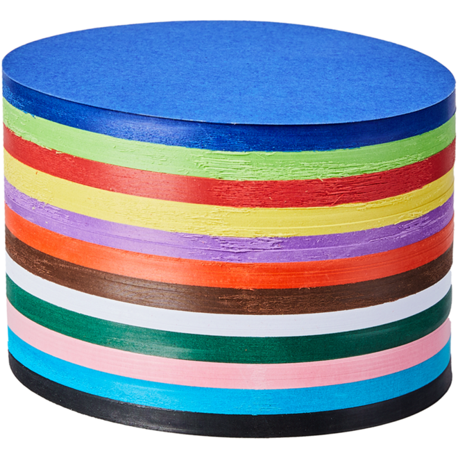 Vouwkartons rond 20 cm 120 grs 12-kleuren 480 vel