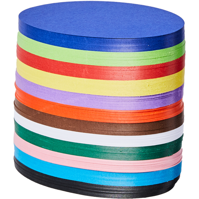 Vouwkartons ovaal 16 cm 120 grs 12-kleuren 480 vel