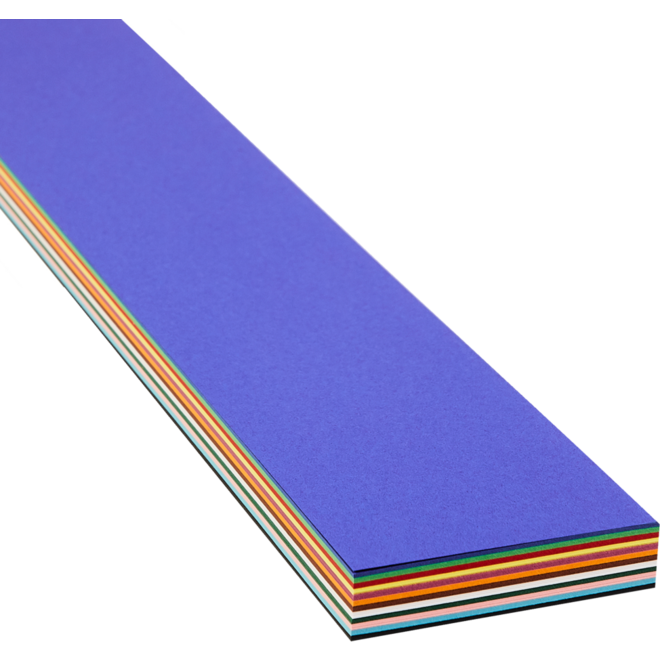 Hoedenstroken 68 x 7 cm 140 grs 12-kleuren 100 stroken