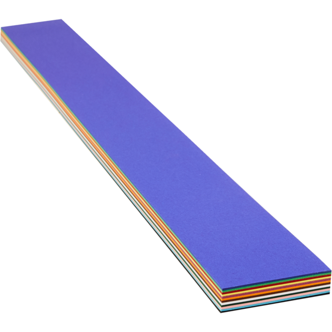 Hoedenstroken 68 x 7 cm 140 grs 12-kleuren 100 stroken