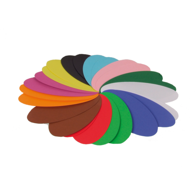 Vouwbladen ovaal 12 cm 60 grs 12-kleuren 480 vel