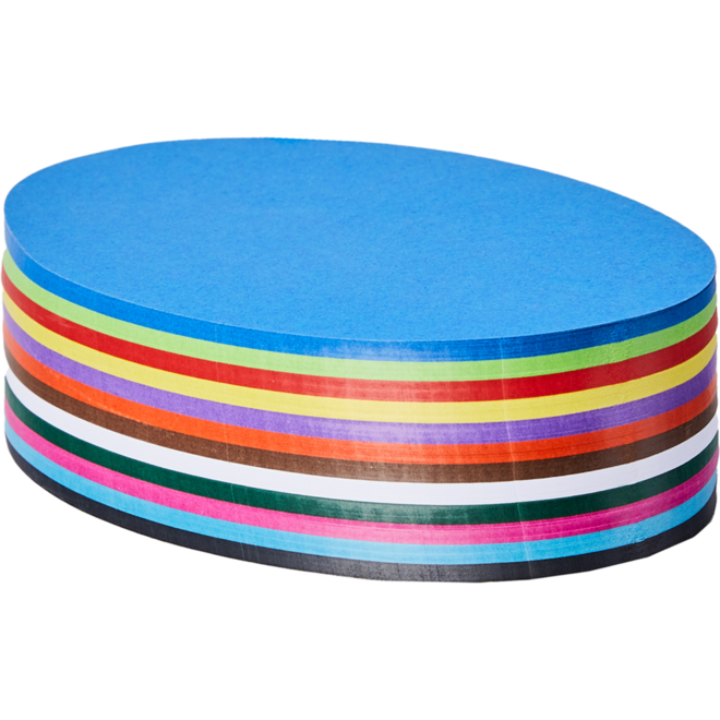 Vouwbladen ovaal 20 cm 60 grs 12-kleuren 480 vel