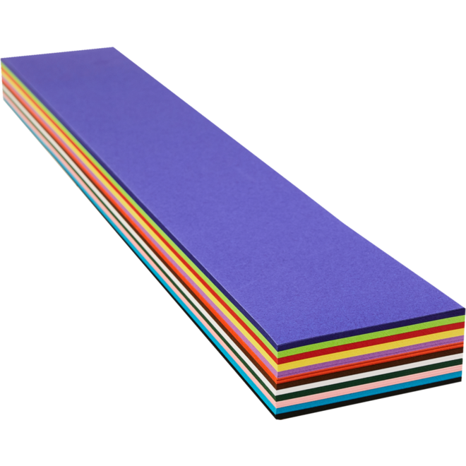 Hoedenstroken 68 x 10 cm 120 grs 12-kleuren 240 stroken