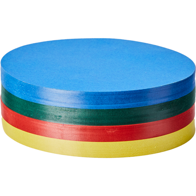 Vouwbladen rond 12 cm 60 grs 4-kleuren 480 vel