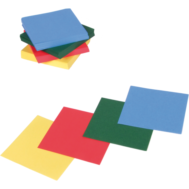 Vouwbladen 8 x 8 cm 60 grs 4-kleuren 480 vel