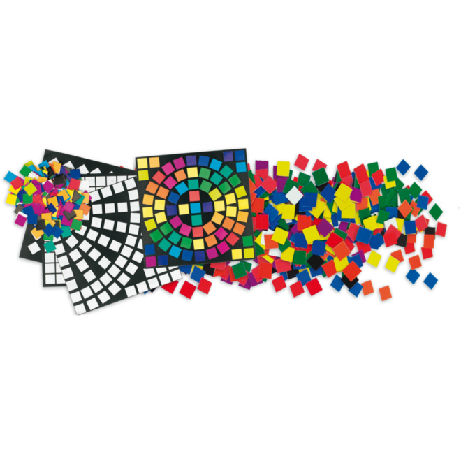 Mozaïekvierkanten 2 x 2 cm assorti, 4000 stuks