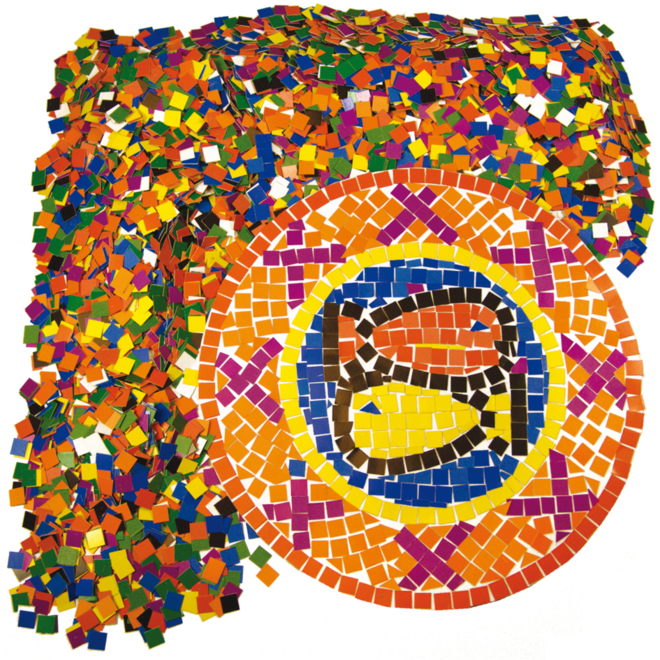 Mozaïekvierkanten dubbelzijdig 1 x 1 cm, 2000 stuks