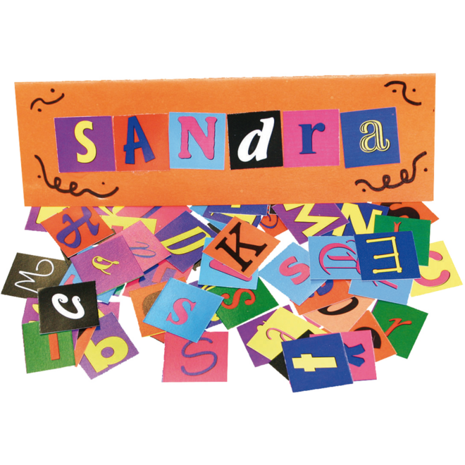 Papieren letters 3 x 3 cm, 2000 stuks