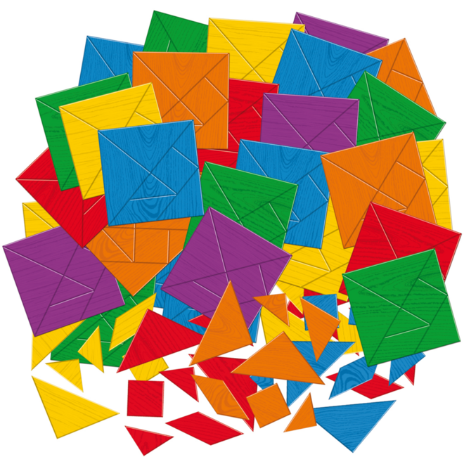 Tangram puzzelmozaïek, 100 stuks