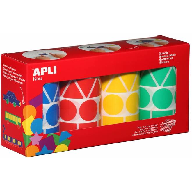 Plakfiguren zelfklevend XL assorti, 4 rol