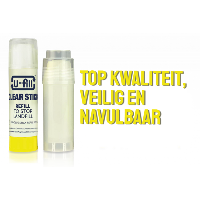 Plakstift Clear stick extra sterk 40 gram, navulbaar