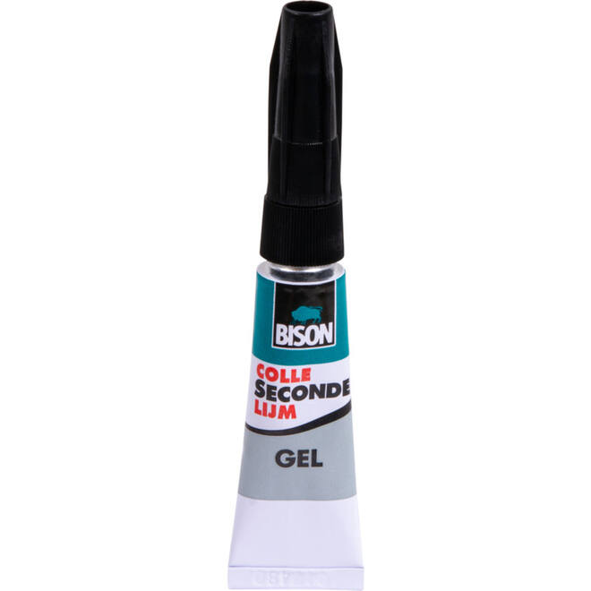 Bison superlijm extra gel met oplosmiddel, 3 gr.