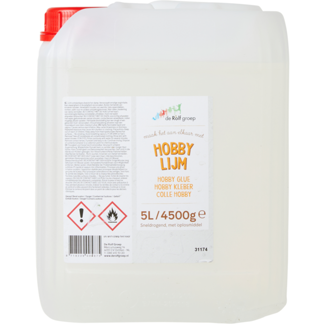 Hobbylijm | de Rolf groep | Top Koll met oplosmiddel, 5 liter